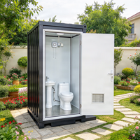 Toilettes mobiles en structure acier, WC conteneurisé démontable, maison préfabriquée, toilettes portables, toilettes publiques extérieures, salle de bain