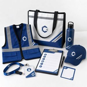 Kit de Operaciones para Eventos Personalizado al por Mayor, Paquete para Personal Voluntario OEM ODM con Chaleco de Seguridad, Cordón, Tarjeta de Identificación, Portapapeles y Gorra - Product Image 1