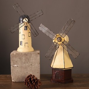 Adorno de Molino de Viento Retro Europeo de Resina, Hucha Decorativa, Decoración para Oficina y Estudio, Regalo Creativo, Adorno Artesanal - Product Image 3