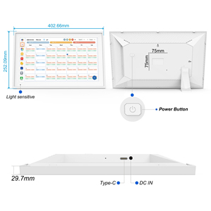 15.6inch Android 14 Touchscreen Desktop <b>Digital</b> Photo Frame WiFi 4+64GB Calendar Display Families <b>Clock</b> Chore To-Do List Notepad - Product Image 2