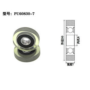 विरोधी जंग पोम नायलॉन पु प्लास्टिक पॉलीयुरेथेन रोलर 608 साथ 8x30x7 मिमी plelevel व्हील - Product Image 2