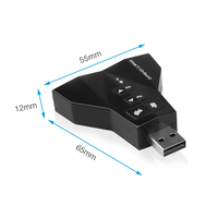 Carte audio virtuelle externe USB 7.1 3D avec double microphone et double interface audio, son et enregistrement indépendants pour PC et téléphone