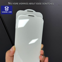 Protection d'écran en verre trempé 9H anti-poussière ESD à maille hautement transparente en arc super large 3D pour iPhone 16 Pro Max 17 Air