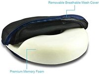 Coussin de siège en mousse à mémoire de forme pour hémorroïdes Oreiller Anneau de beignet Siège orthopédique pour bureau à domicile Fauteuil roulant Coccyx Soulagement de la douleur