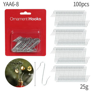 100 पीसी के हुक धातु क्रिसमस ट्री हैंगर होम ऑफिस संगठन के लिए स्टोरेज बॉक्स के साथ भारी शुल्क आभूषण हुक - Product Image 4