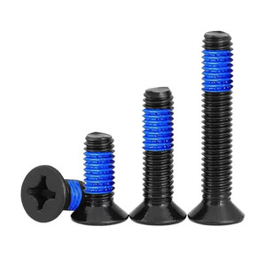 Vis à tête fraisée cruciforme anti-desserrage M2 M2.5 M3 M4 M5 M6 avec revêtement de colle bleue anti-déchirure - Product Image 4