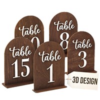 Panneaux de numéros de table de mariage en bois transfrontaliers, décorations, signalétique extra-large, arche de fête, style moderne minimaliste, soie 4 couleurs