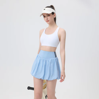 Setelan Rok Kasual Bulu Tangkis/Golf/Tenis Lengan Pendek Motif Bunga Musim Panas, Bahan Spandex/Nilon 220g, Kerah Bulat, Model Ramping untuk Wanita