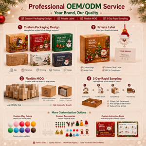 Kit de Adornos de Arcilla Seca al Aire para Navidad, 80 Piezas, Set de Decoración Colgante para las Fiestas, Arcilla de Modelar No Tóxica y sin Aroma, Venta al Por Mayor OEM - Product Image 4