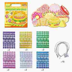 Marcadores de Libros Personalizados para Niños y Niñas, con Diseño de Comida, Hamburguesa y Sándwich, Pegatinas de Mosaico para Espejos, 10 Unidades, Etiquetas Creativas para Niños - Product Image 5