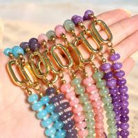 Collier délicat d'été bohème en pierres précieuses, fait main, coloré, pour femme, cadeau d'anniversaire