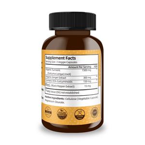 Suplementos de Cúrcuma Personalizados, Apoyo Inmunológico, Cúrcuma con Curcumina y Bioperina, Jengibre, Cápsulas de Cúrcuma Personalizadas - Product Image 6