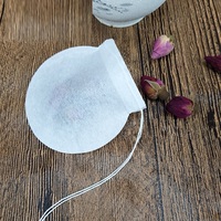 Sachet de thé rond jetable de 75 mm de diamètre, sachet de thé de forme irrégulière