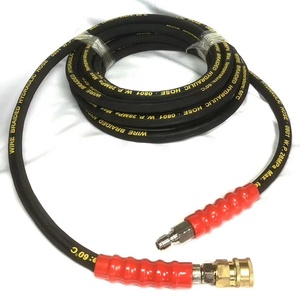 Siêu áp lực cao rửa xe máy <span class=keywords><strong>Hose</strong></span> 3/8 kết nối nhanh chóng với dây thép cao su tổng hợp ứng dụng nước - Product Image 3