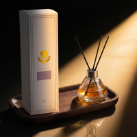 Diffuseur de parfum en verre épais transparent conique, flacon en verre de luxe avec bouchon argenté pour l'aromathérapie à domicile