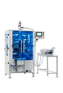 Machine d'emballage verticale automatique haute vitesse ABBA-820, 10 à 40 sachets par minute, pour l'emballage de snacks, de noix, de raviolis surgelés et de matériel. - Product Image 1