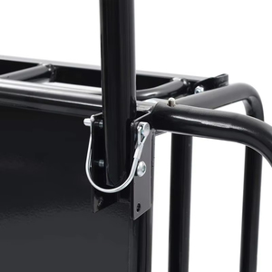 Herramienta de remolque de acero para un solo vehículo, remolque de bicicleta de carga plegable con cubo de camión de carga montado en la parte trasera para ciclismo al aire libre - Product Image 3