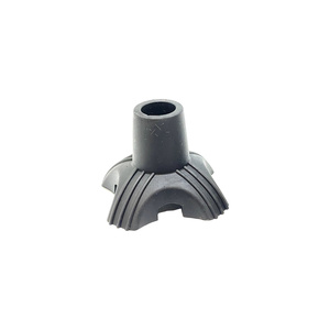 Heavy Duty Large Four-Prong Rubber Cane Base Wide Stable Quad Foot Tip for Elderly Hospital Rehabilitation <b>Walking</b> Stick - Product Image 1