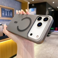 Funda de teléfono transfronteriza magnética de lujo al por mayor para Apple 17 Pro Max Color naranja 16 Pro funda rígida mate para teléfono móvil