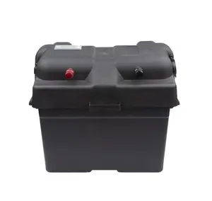Group 24 12V Outdoor Waterproof Plastic Battery Box For Marine Automotive RV Boat Camper Travel Trailer Batteries