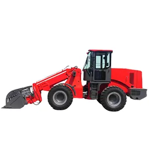 Alat Berat Multi-End Loader 2500KG 3000KG skid steer loader dengan EPA palet garpu pengait palu rem