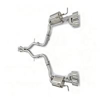 DZ Mercedes-Benz E55 AMG W211 Silencieux d'échappement en acier inoxydable poli miroir, épaisseur 1,5 mm, avec soupape et télécommande, système Catback