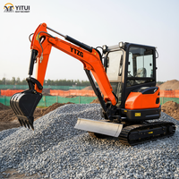 Mini-excavatrices diesel personnalisées de 3,5 tonnes, mini-excavatrices multi-outils, faciles à utiliser, mini-excavatrice CE EPA Euro 5, livraison gratuite
