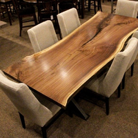 Table de salle à manger en bois massif de noyer, prix d'usine Runwood, mobilier de cuisine de luxe