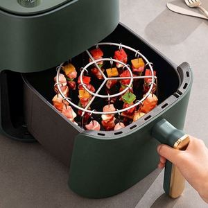 เข็มย่างแนวตั้งแบบโลหะสำหรับหม้อทอดไร้น้ำมัน ใช้กับกระทะย่างในครัว - Product Image 4