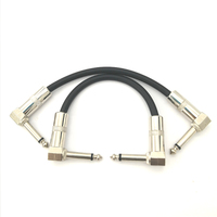 Câble de raccordement pour pédale d'effet guitare 1ft, coudé à angle droit, mono 6,35 mm, en PVC, pour configuration de chaîne d'effets sur pédalier - Disponible