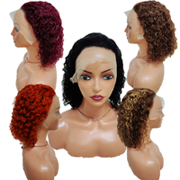 Promotion Letsfly : Perruque Bob Ondulée 13x4 Lace Front en Cheveux Vierges Naturels Mixtes, 12 à 16 Pouces, Cheveux Humains Brésiliens pour Femmes