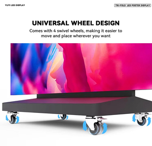 Ba lần dẫn Áp phích màn hình tiết kiệm năng lượng có thể gập lại dẫn Áp phích Bảng điều khiển siêu mỏng xách tay tri-gấp dẫn Áp phích màn hình - Product Image 6