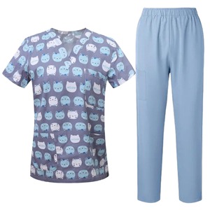 Bata quirúrgica de patrón suave con estampado personalizado, bata quirúrgica Unisex, conjuntos de uniformes de moda - Product Image 5