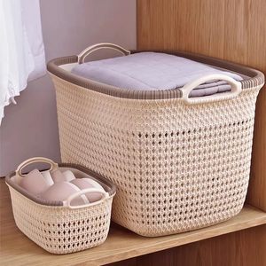 Cesta de Almacenamiento de Plástico Ecológica de Material PP con Doble Asa, Duradera, Ligera, Portátil y Multiusos, en Oferta - Product Image 4