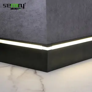 Black White Gray Aluminum Led Lightbaseboard Lighted Skirting Board Skirting Baseboard Floor Skirting Board Baseboard