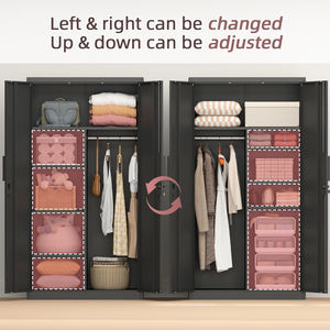 Armoire Métallique en Acier à 2 Portes pour Vestiaire et Rangement <span class=keywords><strong>de</strong></span> Vêtements, Penderie <span class=keywords><strong>de</strong></span> Chambre - Product Image 4