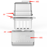 Chauffe-biberon 500W pour deux biberons, chauffage rapide, contrôle numérique de la température avec veilleuse pour l'alimentation des nouveau-nés