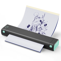 Mesin Transfer Stencil Tato Nirkabel Termal A4 Portabel Terbuat dari Plastik Tahan Lama dan Baja Tahan Karat untuk Stencil Sementara