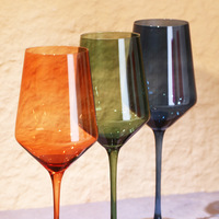 Style Simple et Moderne Coloré Coloré Violet Ambre Orange Vert Gobelet Tasse À Eau Verres À Vin Rouge pour Décoration De Vaisselle De Mariage