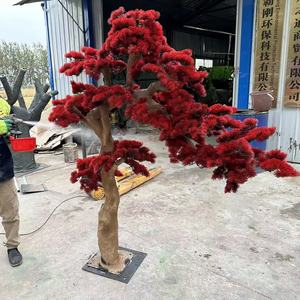 شجرة بونساي صناعية عالية المحاكاة وصديقة للبيئة معتمدة من الأشعة فوق البنفسجية، نبات بلاستيكي للمكتب والديكور الداخلي، شجرة كرز - Product Image 2