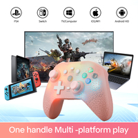 Controlador de juego de efecto de luz RGB deslumbrante NS21 compatible con iOS/Android/ordenador PC/interruptor con botones de programación