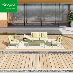 Meubles d'extérieur légers et portables, canapé <span class=keywords><strong>de</strong></span> patio pliable en aluminium avec <span class=keywords><strong>coussin</strong></span> imperméable - Product Image 1