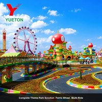 Grande Roue LED Lumineuse Colorée de 42m pour Famille, Idéale pour Parcs, Places Publiques et Attractions de Carnaval en Extérieur