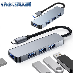 Adaptador de 4 puertos <span class=keywords><strong>USB</strong></span> 3,0 HUB con 5Gbps de alta velocidad USB3.0 HUB 5Gbps Multi divisor de la <span class=keywords><strong>USB</strong></span>-<span class=keywords><strong>C</strong></span> para accesorios de PC <span class=keywords><strong>Pro</strong></span> en Stock - Product Image 1