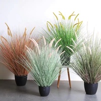 Ornement de mariage en stock expédition rapide queue de chien 120 cm de haut Simulation herbe d'oignon longue queue fausse herbe de pampa en pot