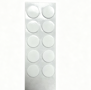 Points adhésifs ronds transparents blancs sur mesure en acrylique, double face, avec colle nano - Product Image 2