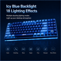 F90 Optisch Mechanisch Gaming Toetsenbord F90 RGB Backlight 90 Toetsen USB Bedraad Toetsenbord voor Esports Gamer Desktop Kantoor PC Laptop