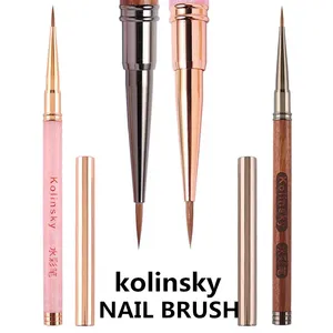 1/2PCS New Kolinsky Acrylic Nail <b>Brush</b> Purple Nails <b>Brush</b> Art Acrylic Pure Kolinsky Sable <b>Brush</b> 3D Painting Pen - Product Image 6