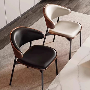 Lujosas Sillas de Comedor Nórdicas Modernas de Cuero para Mesas de Comedor Modernas para Salas de Estar, Oficinas en Casa y Cocinas - Product Image 2