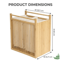 Panier à linge 2Grid avec cadre ventilé à lattes, vente en gros, doublure amovible et lavable, pour chambre et salle de bain, rangement serviettes et vêtements